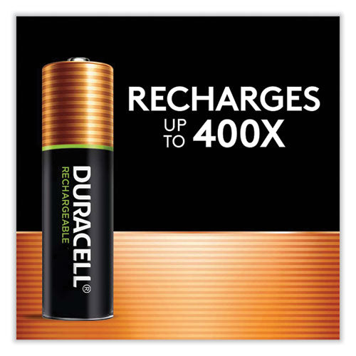 Image of Duracell® DX1500B4N Rechargeable Staycharged Nimh Batteries, Aa, 4/pack
