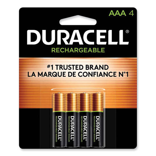 Image of Duracell® DX2400B4N Rechargeable Staycharged Nimh Batteries, Aaa, 4/pack