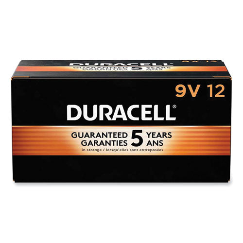Image of Duracell® MN1604BKD Coppertop Alkaline 9v Batteries, 12/box