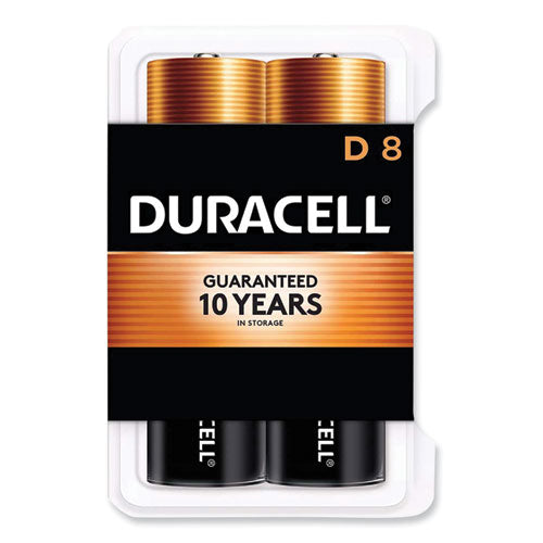 Image of Duracell® MN13RT8Z CopperTop Alkaline D Batteries, Clamshell Pack, 8/Pack