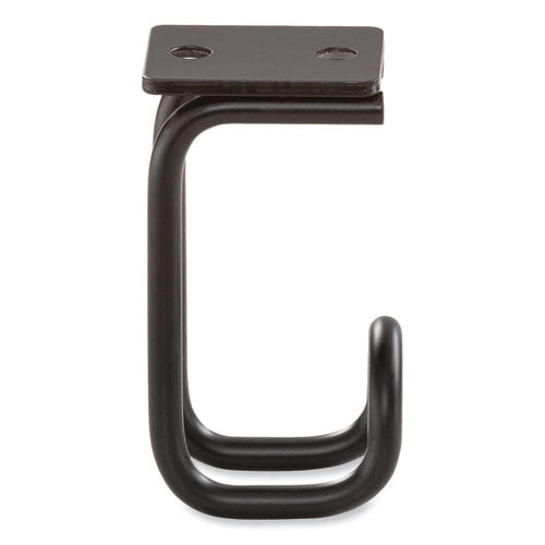 Image of Safco® 2255BL Table Hooks, 1.25 x 1.75 x 3.25, Black, 24/Pack