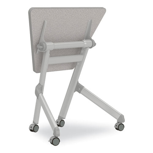 Image of Safco® 1226GR Learn Nesting Trapezoid Desk, 32.83" x 22.25" to 29.5", Gray