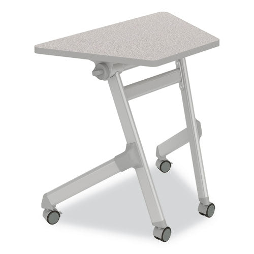 Image of Safco® 1226GR Learn Nesting Trapezoid Desk, 32.83" x 22.25" to 29.5", Gray