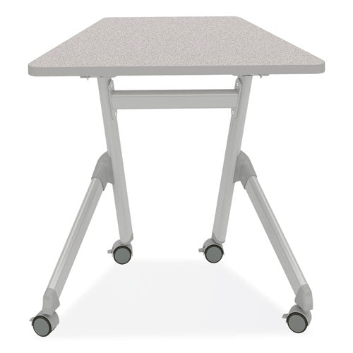 Image of Safco® 1226GR Learn Nesting Trapezoid Desk, 32.83" x 22.25" to 29.5", Gray