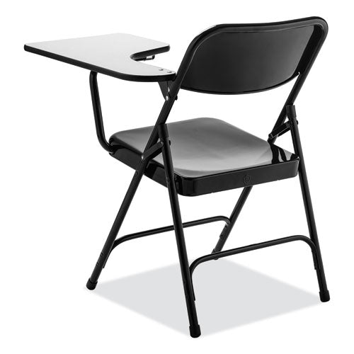 Image of NPS® 5210L 5200 Series Left-Side Tablet-Arm Folding Chair, Supports 480 lb, 17.25" Seat Height, Black, 2/Carton
