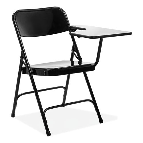 Image of NPS® 5210L 5200 Series Left-Side Tablet-Arm Folding Chair, Supports 480 lb, 17.25" Seat Height, Black, 2/Carton