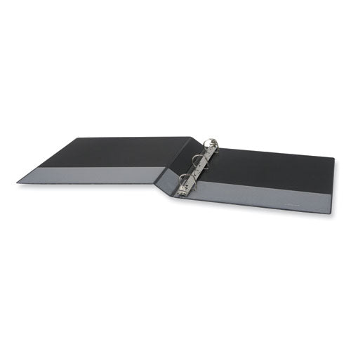 Image of Universal® Slant D-Ring View Binder, 3 Rings, 1" Capacity, 11 x 8.5, Black, 12/Carton