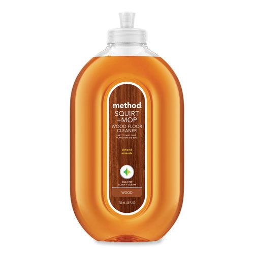 Image of Method® 817939005620 Squirt + Mop Wood Floor Cleaner, Almond Scent, 25 Oz Squirt Bottle