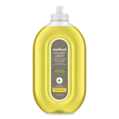 Image of Method® 00563 Squirt + Mop Hard Floor Cleaner, 25 Oz Spray Bottle, Lemon Ginger Scent