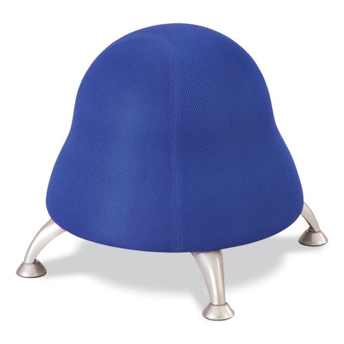 Image of Safco® 4755BU Runtz Ball Chair, Backless, Supports Up to 250 lb, Blue Fabric Seat, Silver Base