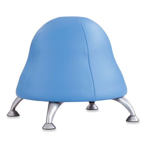 Image of Safco® 4756BUV Runtz Ball Chair, Backless, Supports Up to 250 lb, Baby Blue Vinyl Seat, Silver Base