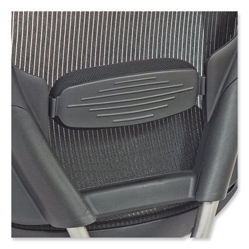 Image of Safco® 3505BL Lineage Big and Tall All-Mesh Task Chair, Supports Up to 400 lb, 19.5" to 23.25" Seat Height, Black Seat, Chrome Base