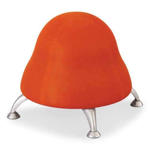Image of Safco® 4755OR Runtz Ball Chair, Backless, Supports Up to 250 lb, Orange Fabric Seat, Silver Base