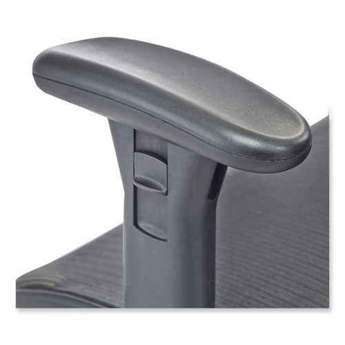 Image of Safco® 3505BL Lineage Big and Tall All-Mesh Task Chair, Supports Up to 400 lb, 19.5" to 23.25" Seat Height, Black Seat, Chrome Base