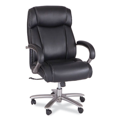 Image of Safco® 3502BL Lineage Big and Tall High Back Task Chair, Supports Up to 500 lb, 20.5" to 24.25" Seat Height, Black Seat, Chrome Base