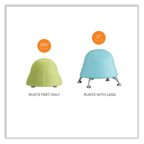 Image of Safco® 4755OR Runtz Ball Chair, Backless, Supports Up to 250 lb, Orange Fabric Seat, Silver Base