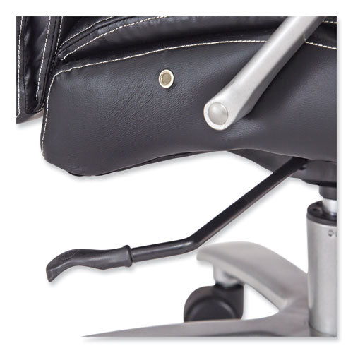 Image of Safco® 3503BL Lineage Big and Tall Mid Back Task Chair 28" Back, Supports Up to 400 lb, 21.5" - 25.25" Seat Height, Black Seat, Chrome Base