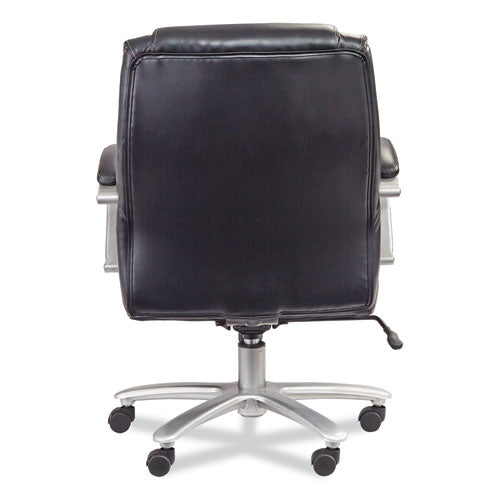 Image of Safco® 3503BL Lineage Big and Tall Mid Back Task Chair 28" Back, Supports Up to 400 lb, 21.5" - 25.25" Seat Height, Black Seat, Chrome Base