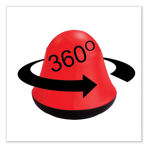 Image of Safco® 4761RV Runtz Swivel Ball Chair, Backless, Supports Up to 250 lb, Red Vinyl