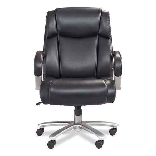 Image of Safco® 3503BL Lineage Big and Tall Mid Back Task Chair 28" Back, Supports Up to 400 lb, 21.5" - 25.25" Seat Height, Black Seat, Chrome Base