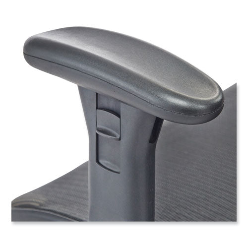 Image of Safco® 3505BL Lineage Big and Tall All-Mesh Task Chair, Supports Up to 400 lb, 19.5" to 23.25" Seat Height, Black Seat, Chrome Base