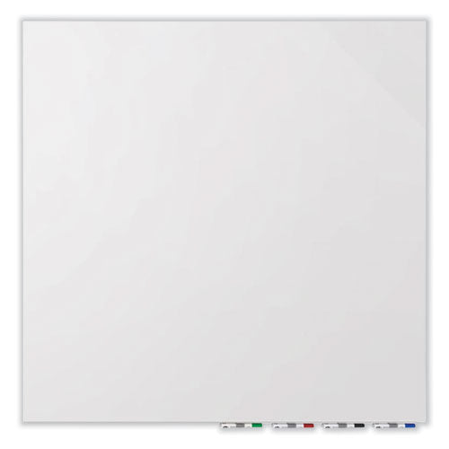 Image of Ghent ARIASM35WH Aria Low-Profile Frameless Magnetic Glassboard, 60" x 36", White Surface
