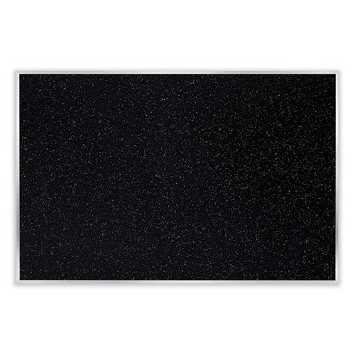 Image of Ghent ATR48-CF Aluminum-Frame Recycled Rubber Bulletin Boards, 96.5" x 48.5", Confetti Surface, Satin Aluminum Frame