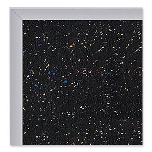 Image of Ghent ATR410-CF Aluminum-Frame Recycled Rubber Bulletin Boards, 120.5" x 48.5", Confetti Surface, Satin Aluminum Frame