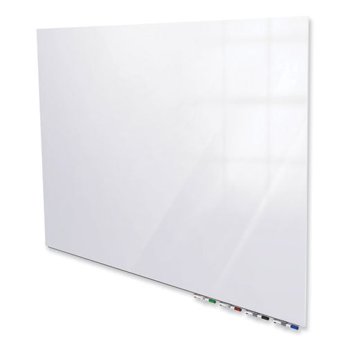 Image of Ghent ARIASM46WH Aria Low-Profile Frameless Magnetic Glassboard, 72" x 48", White Surface