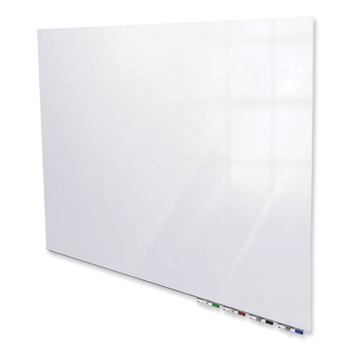 Image of Ghent ARIASM34WH Aria Low-Profile Frameless Magnetic Glassboard, 48" x 36", White Surface
