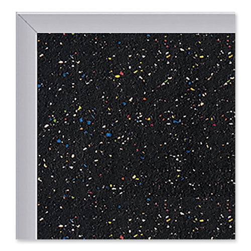 Image of Ghent ATR412-CF Aluminum-Frame Recycled Rubber Bulletin Boards, 144.5" x 48.5", Confetti Surface, Satin Aluminum Frame