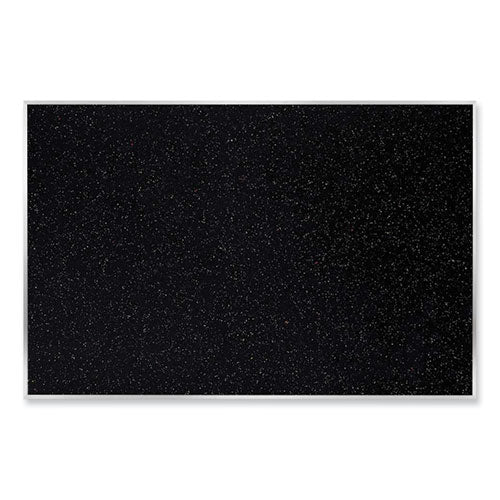 Image of Ghent ATR35-CF Aluminum-Frame Recycled Rubber Bulletin Boards, 60.5" x 36.5", Confetti Surface, Satin Aluminum Frame
