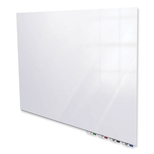 Image of Ghent ARIASM410WH Aria Low-Profile Frameless Magnetic Glassboard, 120" x 48", White Surface