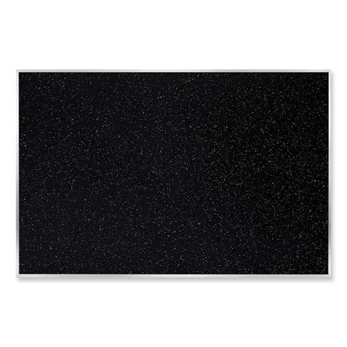 Image of Ghent ATR412-CF Aluminum-Frame Recycled Rubber Bulletin Boards, 144.5" x 48.5", Confetti Surface, Satin Aluminum Frame
