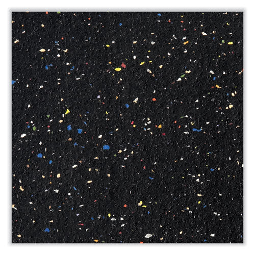 Image of Ghent ATR46-CF Aluminum-Frame Recycled Rubber Bulletin Boards, 72.5" x 48.5", Confetti Surface, Satin Aluminum Frame