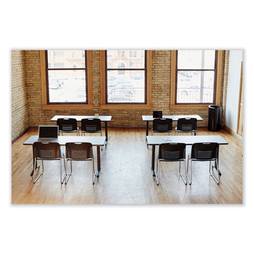 Image of Safco® 9921WH Open Top Oval Waste Receptacle, 14 gal, Steel, White