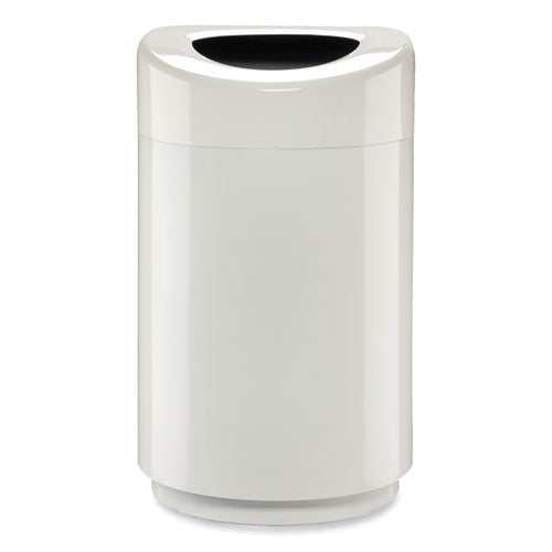 Image of Safco® 9920WH Open Top Round Waste Receptacle, 30 gal, Steel, White