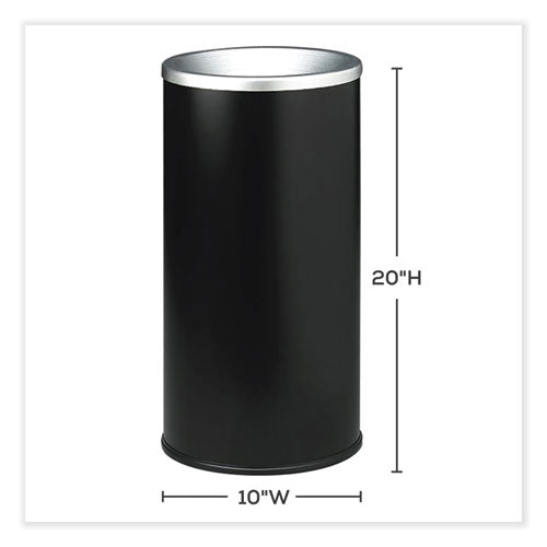 Image of Safco® 9698BL Ash Urn, 10" dia x 20"h, Black