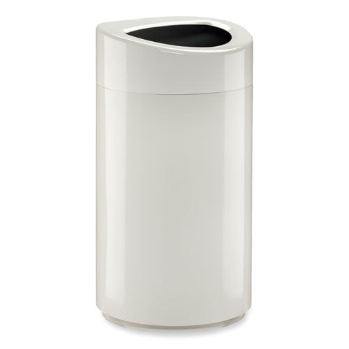 Image of Safco® 9921WH Open Top Oval Waste Receptacle, 14 gal, Steel, White
