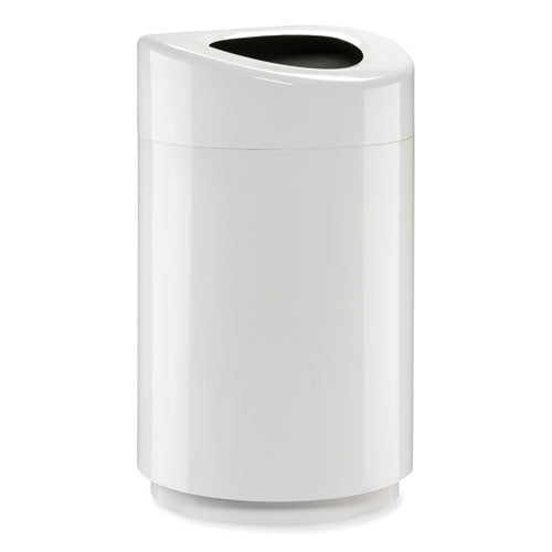 Image of Safco® 9920WH Open Top Round Waste Receptacle, 30 gal, Steel, White