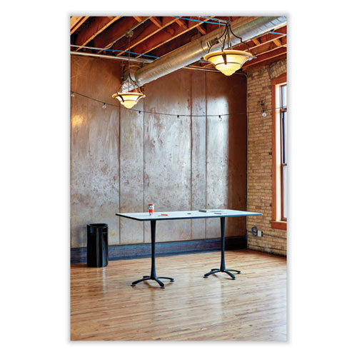 Image of Safco® 9921WH Open Top Oval Waste Receptacle, 14 gal, Steel, White