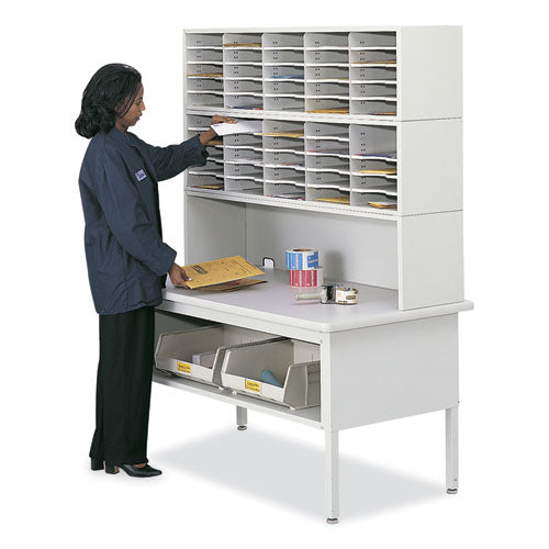 Image of Safco® 7753GR E-Z Sort Additional Mail Trays, 5 Shelves, 11 x 12.5 x 0.5, Gray
