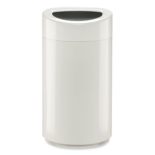 Image of Safco® 9921WH Open Top Oval Waste Receptacle, 14 gal, Steel, White