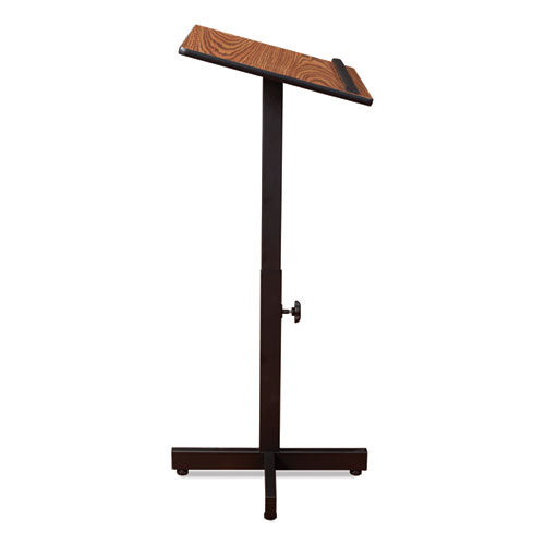 Image of Oklahoma Sound® 70MO Portable Presentation Lectern Stand, 20 x 18.25 x 44, Medium Oak
