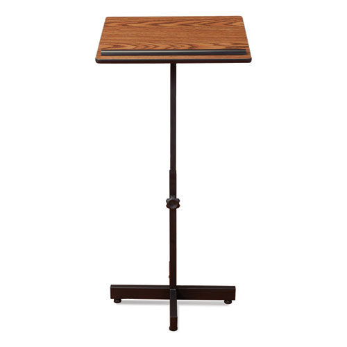 Image of Oklahoma Sound® 70MO Portable Presentation Lectern Stand, 20 x 18.25 x 44, Medium Oak