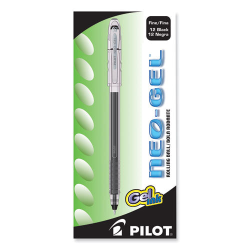 Image of Pilot® 14001 Neo-Gel Gel Pen, Stick, Fine 0.7 Mm, Black Ink, Black Barrel, Dozen