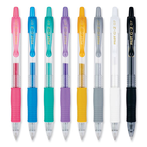 Image of Pilot® 34405 G2 Metallics Gel Pen, Retractable, Fine 0.7 Mm, Assorted Ink And Barrel Colors, 8/pack