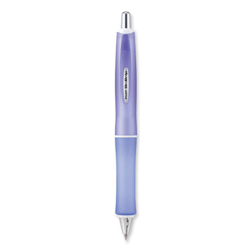 Image of Pilot® 36250 Dr. Grip Frosted Advanced Ink Ballpoint Pen, Retractable, Medium 1 Mm, Black Ink, Purple Barrel
