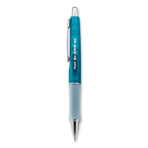 Image of Pilot® PIL36260 Dr. Grip Gel Pen, Retractable, Fine 0.7 mm, Black Ink, Translucent Blue Barrel