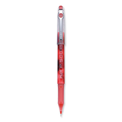 Image of Pilot® 38602 Precise P-500 Gel Pen, Stick, Extra-Fine 0.5 Mm, Red Ink, Red Barrel, Dozen